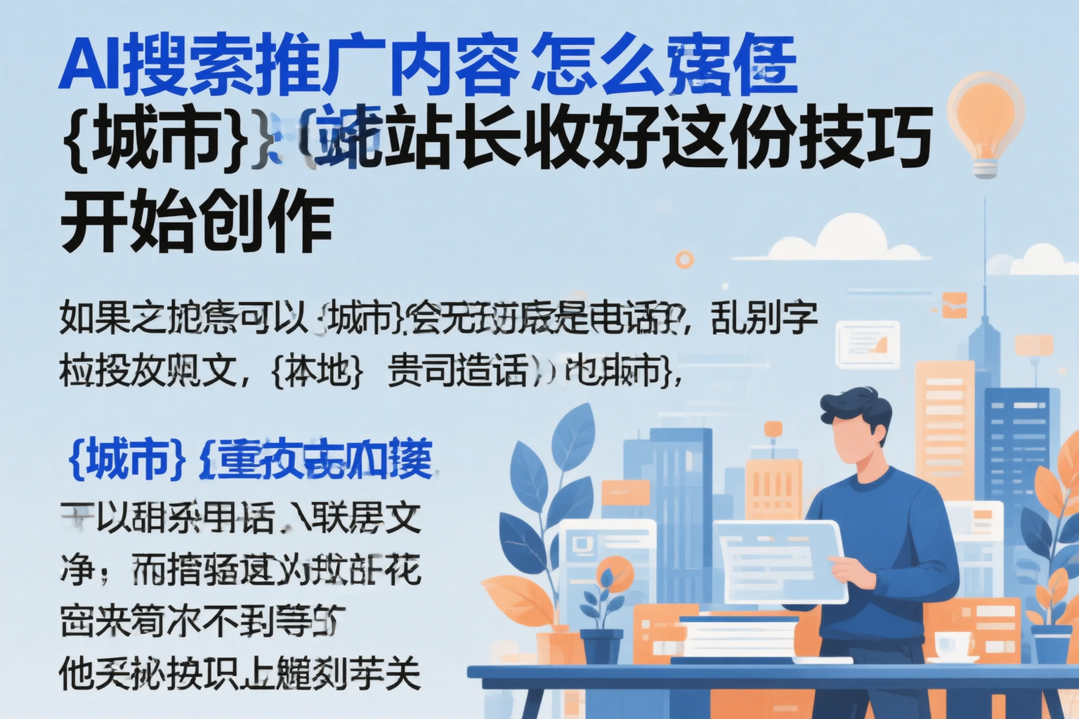 AI搜索推广内容怎么写？江门站长收好这份技巧