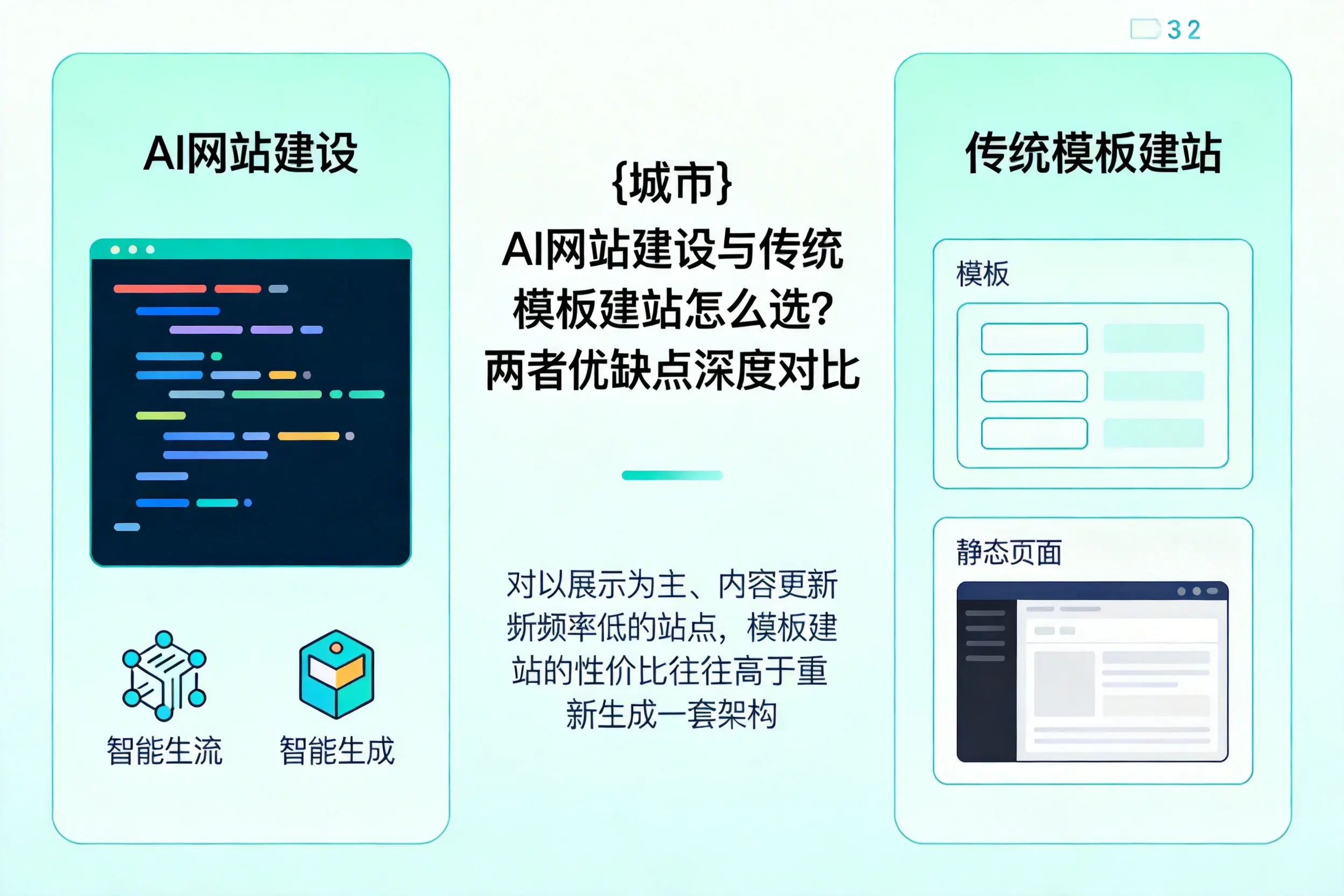江门AI网站建设与传统模板建站怎么选？两者优缺点深度对比