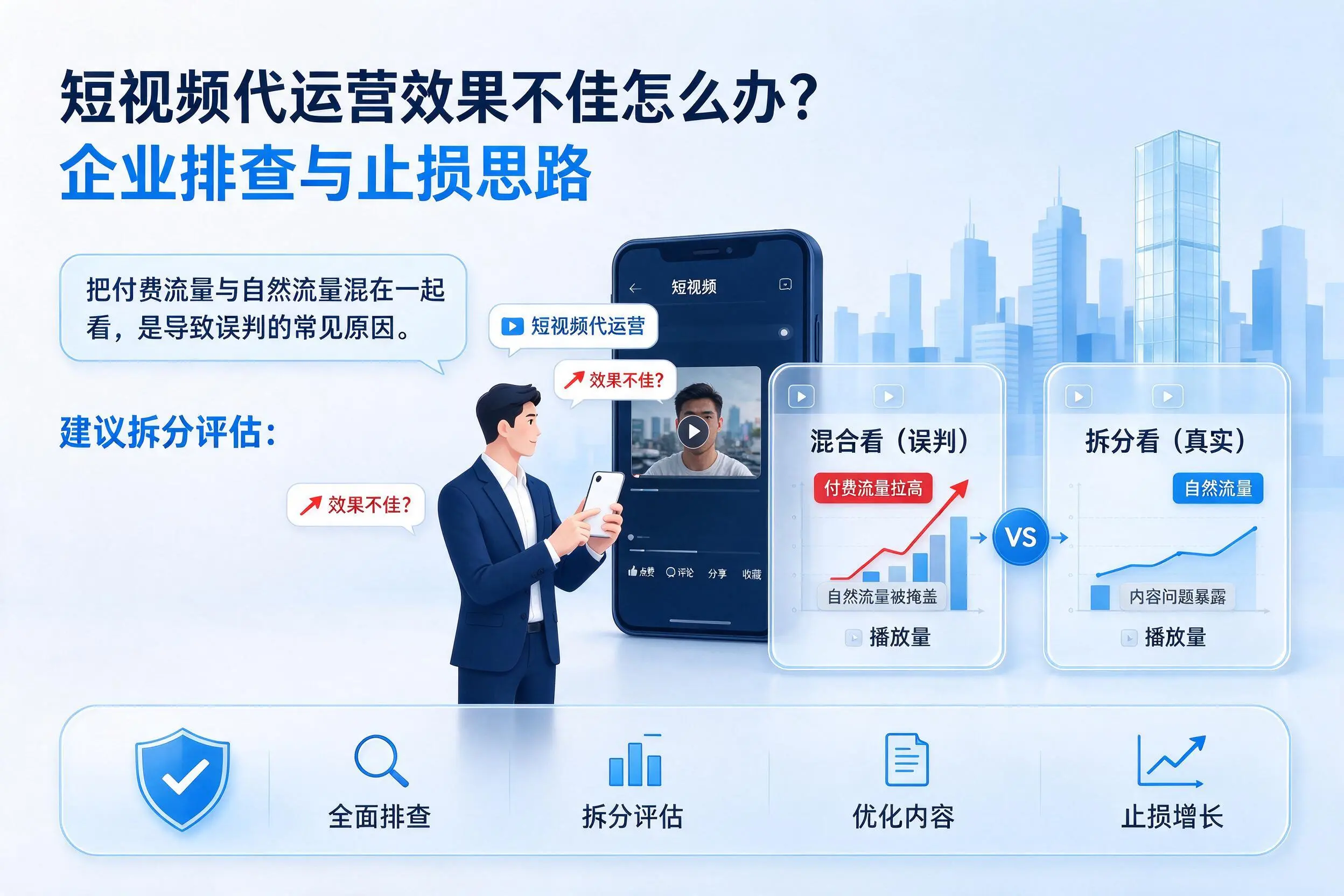 短视频代运营效果不佳怎么办?江门企业排查与止损思路
