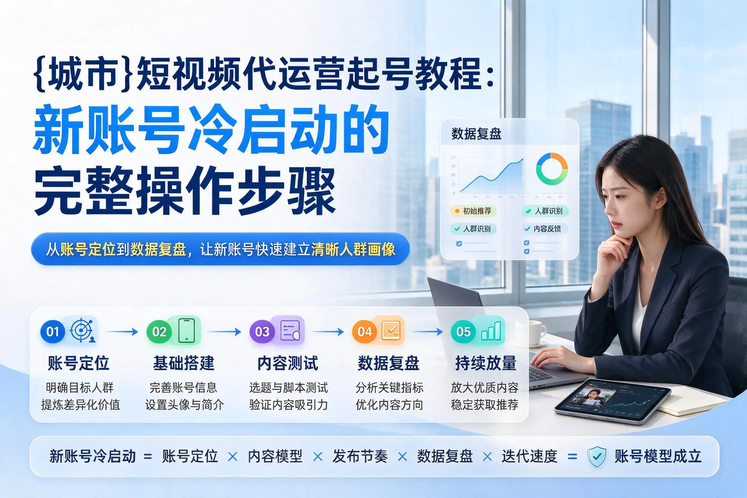 江门短视频代运营起号教程:新账号冷启动的完整操作步骤