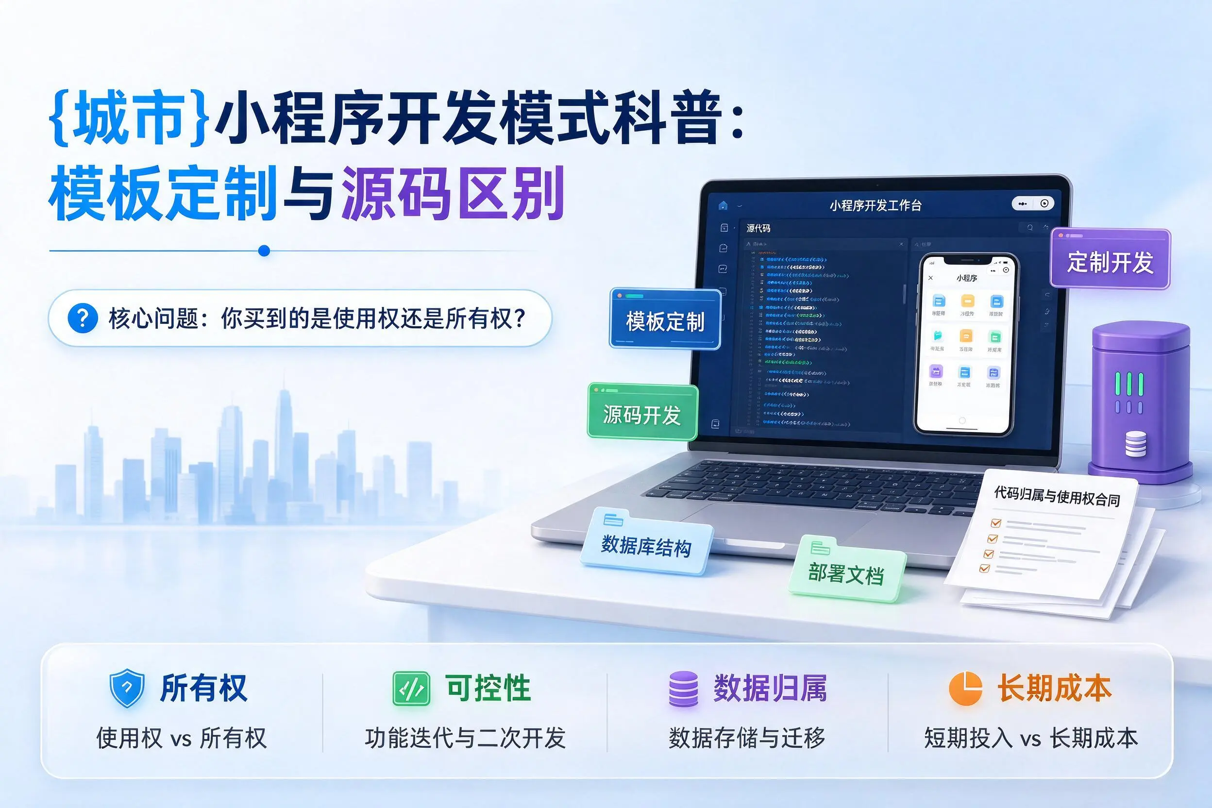 江门小程序开发模式科普：模板定制与源码区别