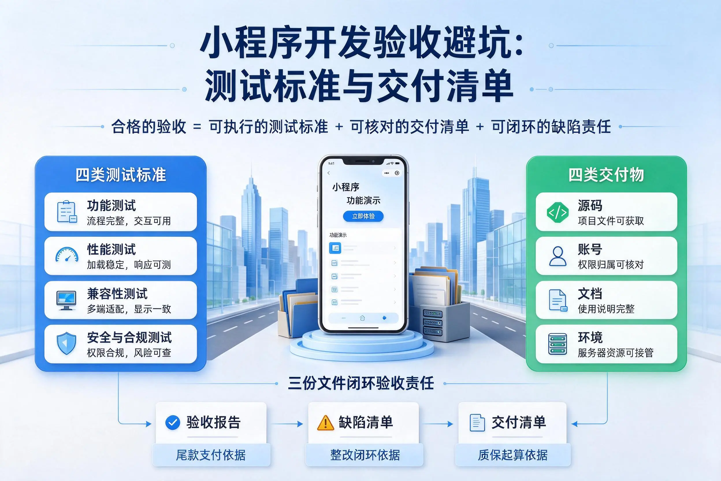 江门小程序开发验收避坑:测试标准与交付清单