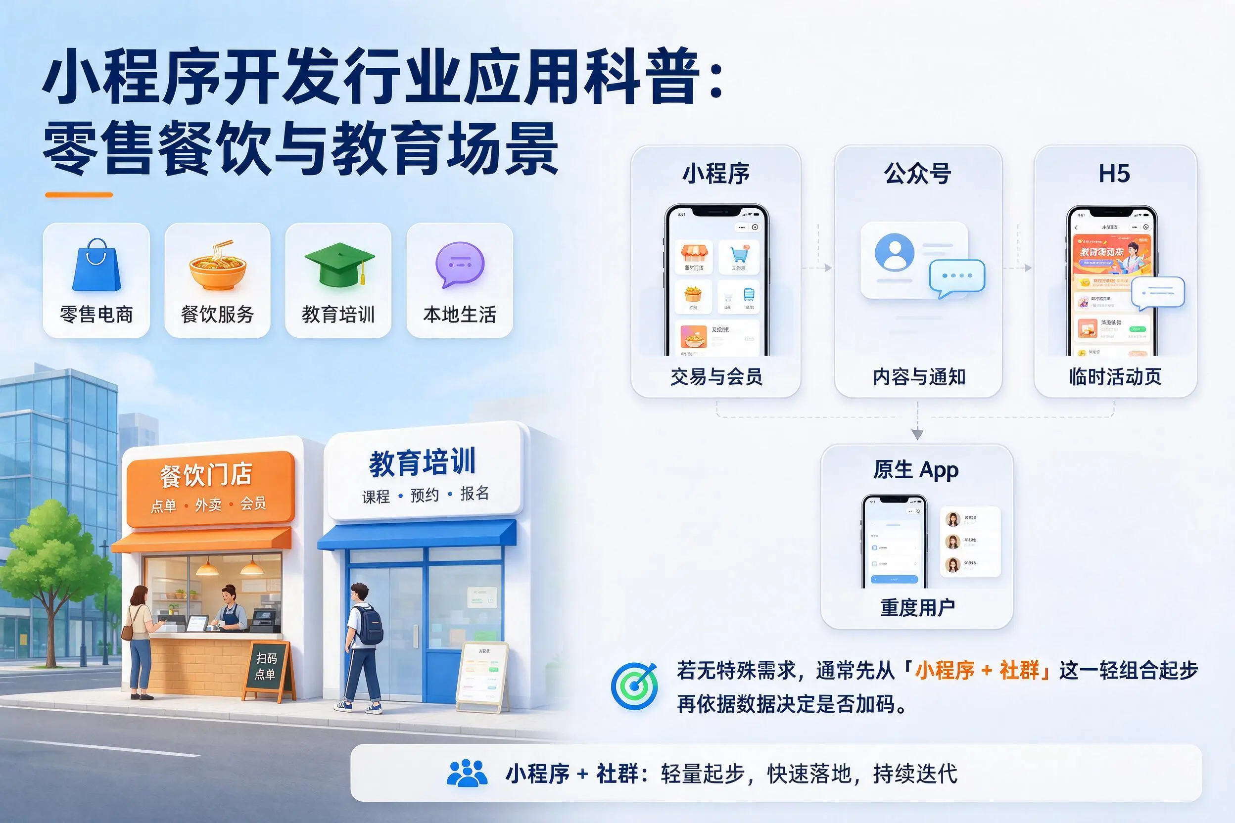 江门小程序开发行业应用科普：零售餐饮与教育场景