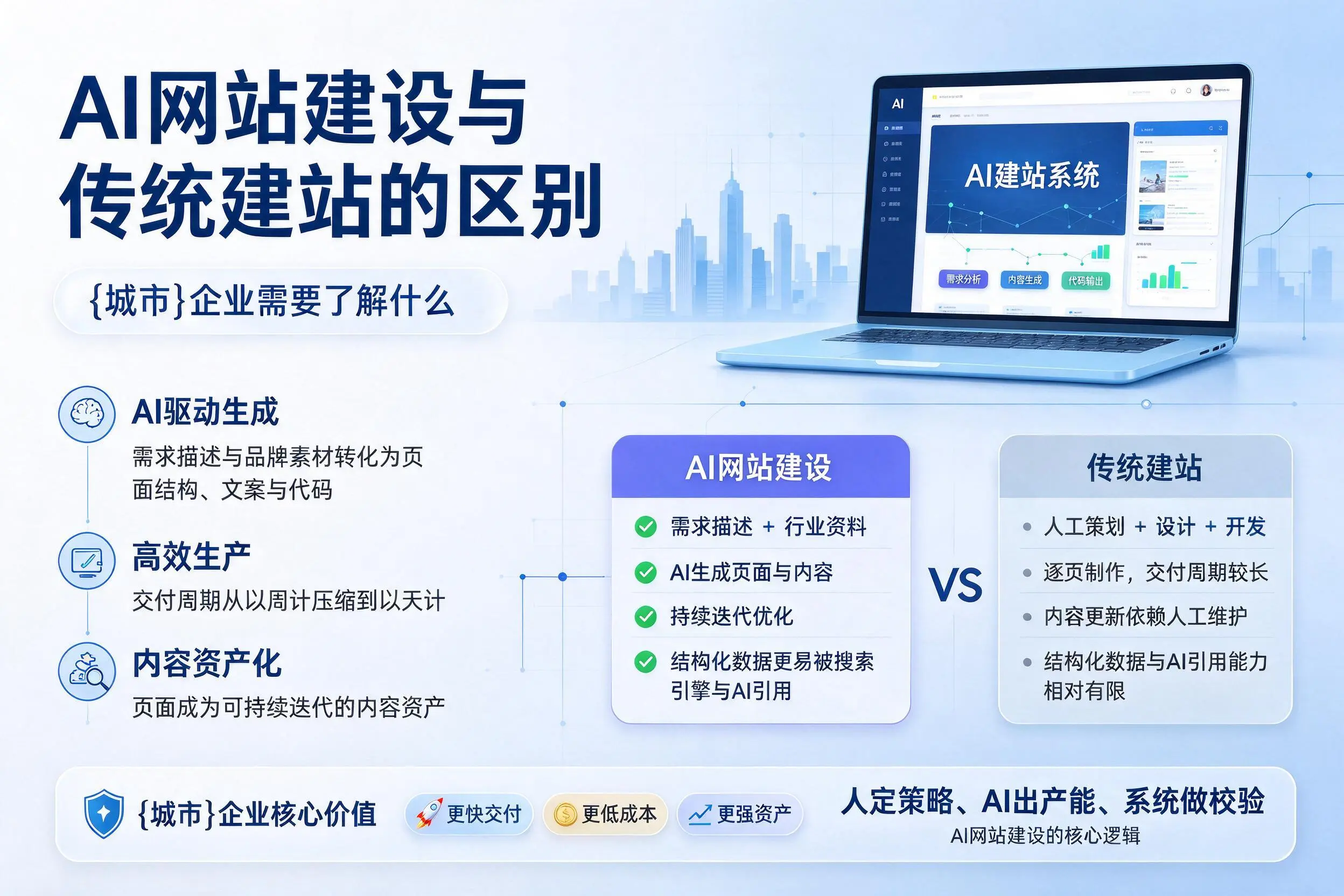 AI网站建设与传统建站的区别，江门企业需要了解什么