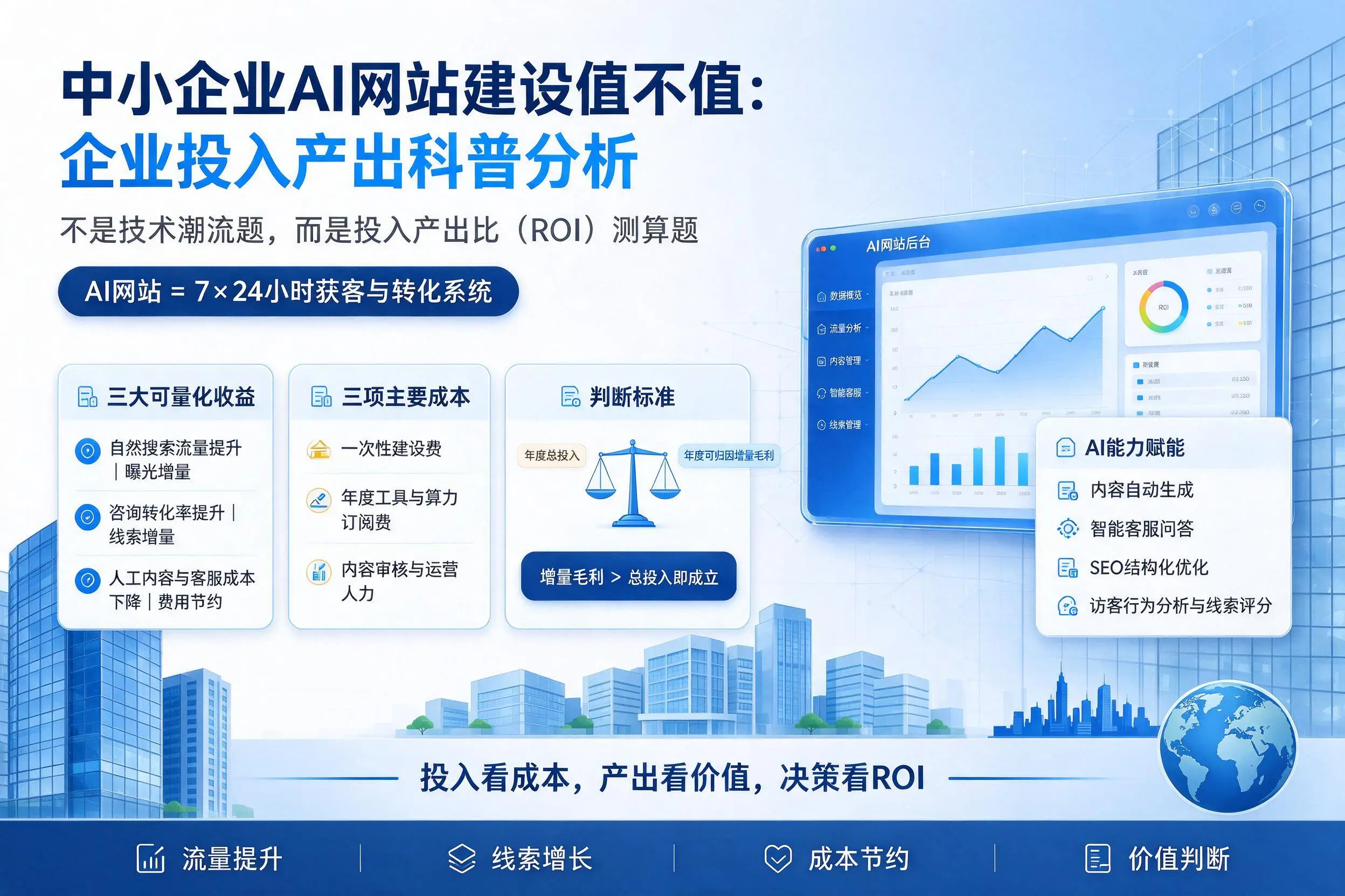 中小企业AI网站建设值不值:江门企业投入产出科普分析