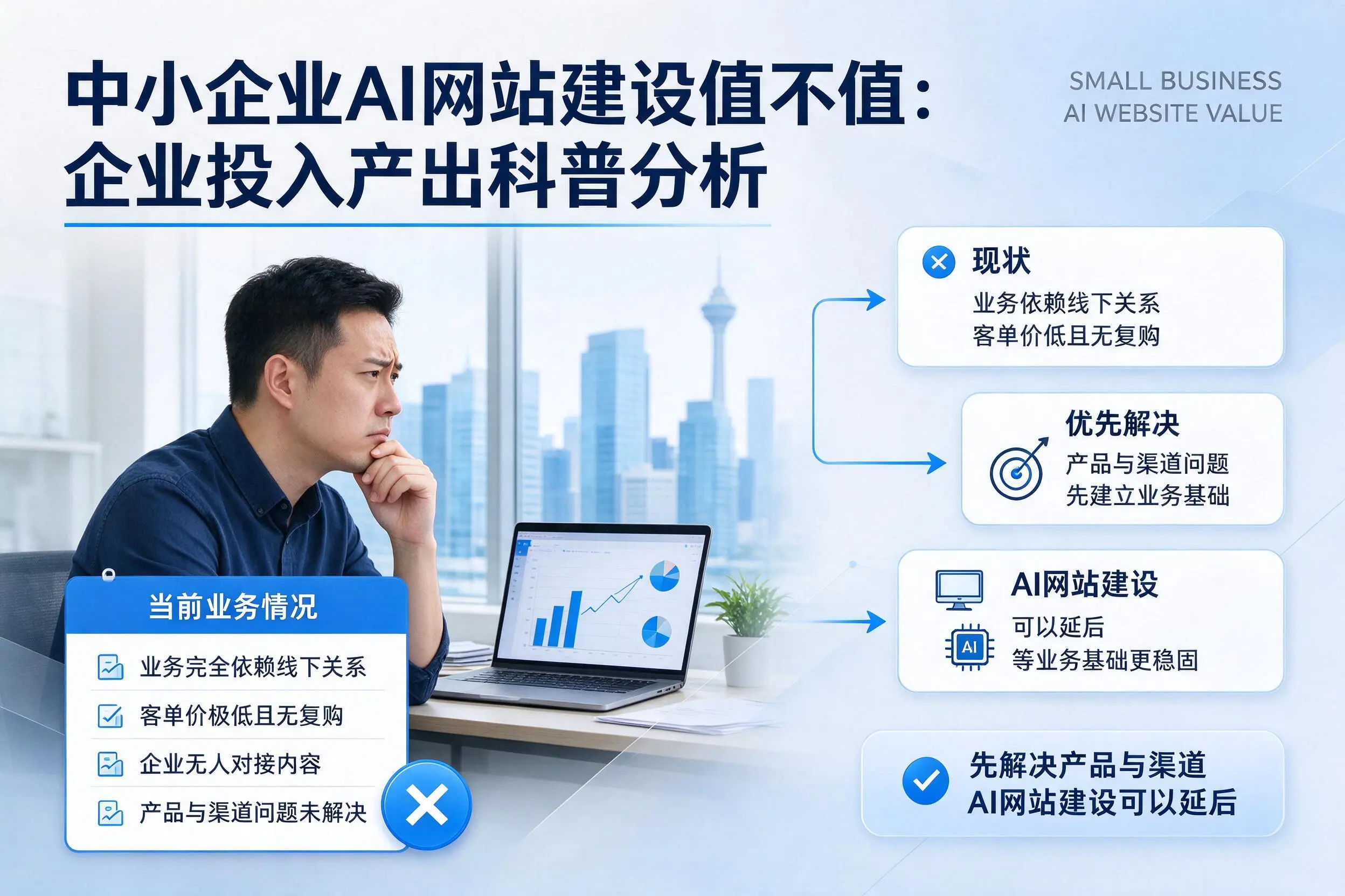 中小企业AI网站建设值不值:江门企业投入产出科普分析