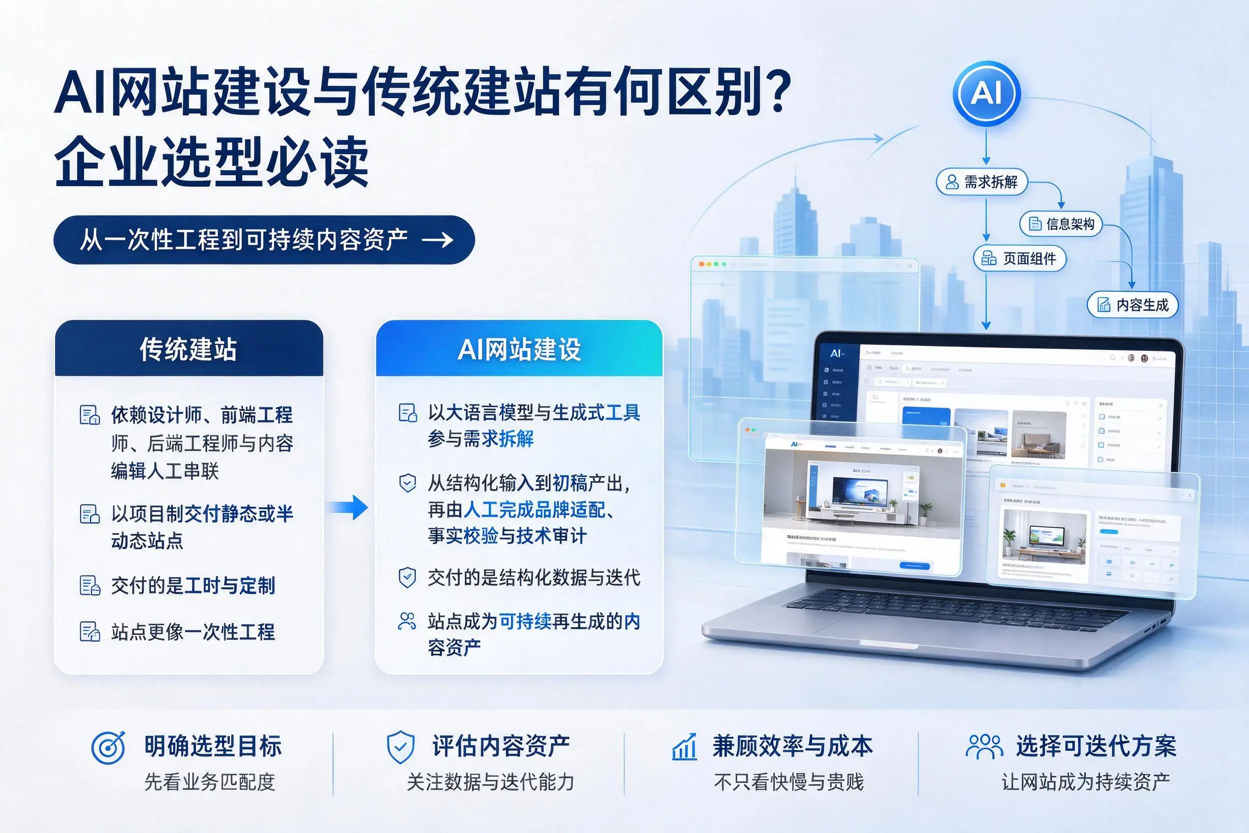 AI网站建设与传统建站有何区别？江门企业选型必读