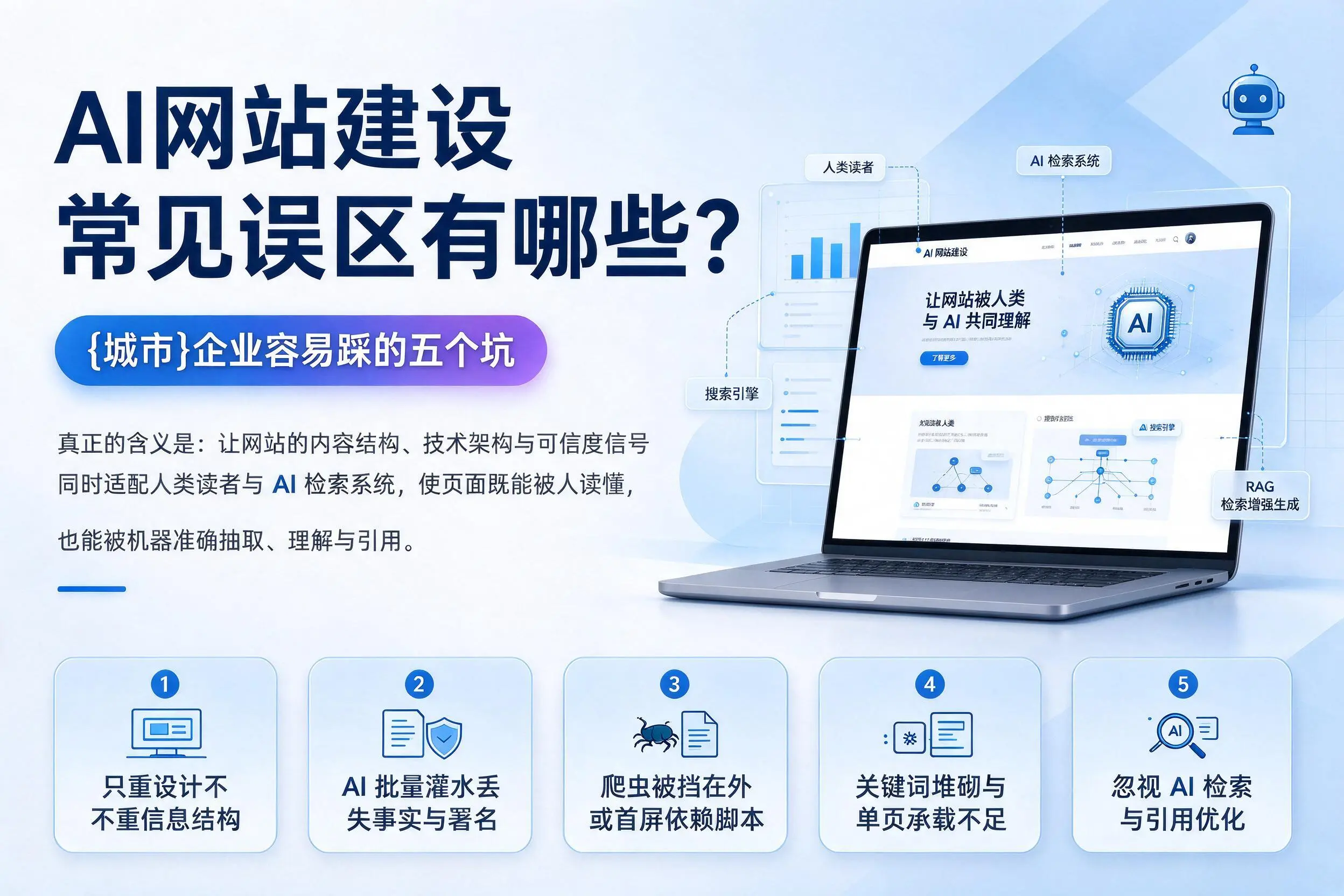 AI网站建设常见误区有哪些？江门企业容易踩的五个坑
