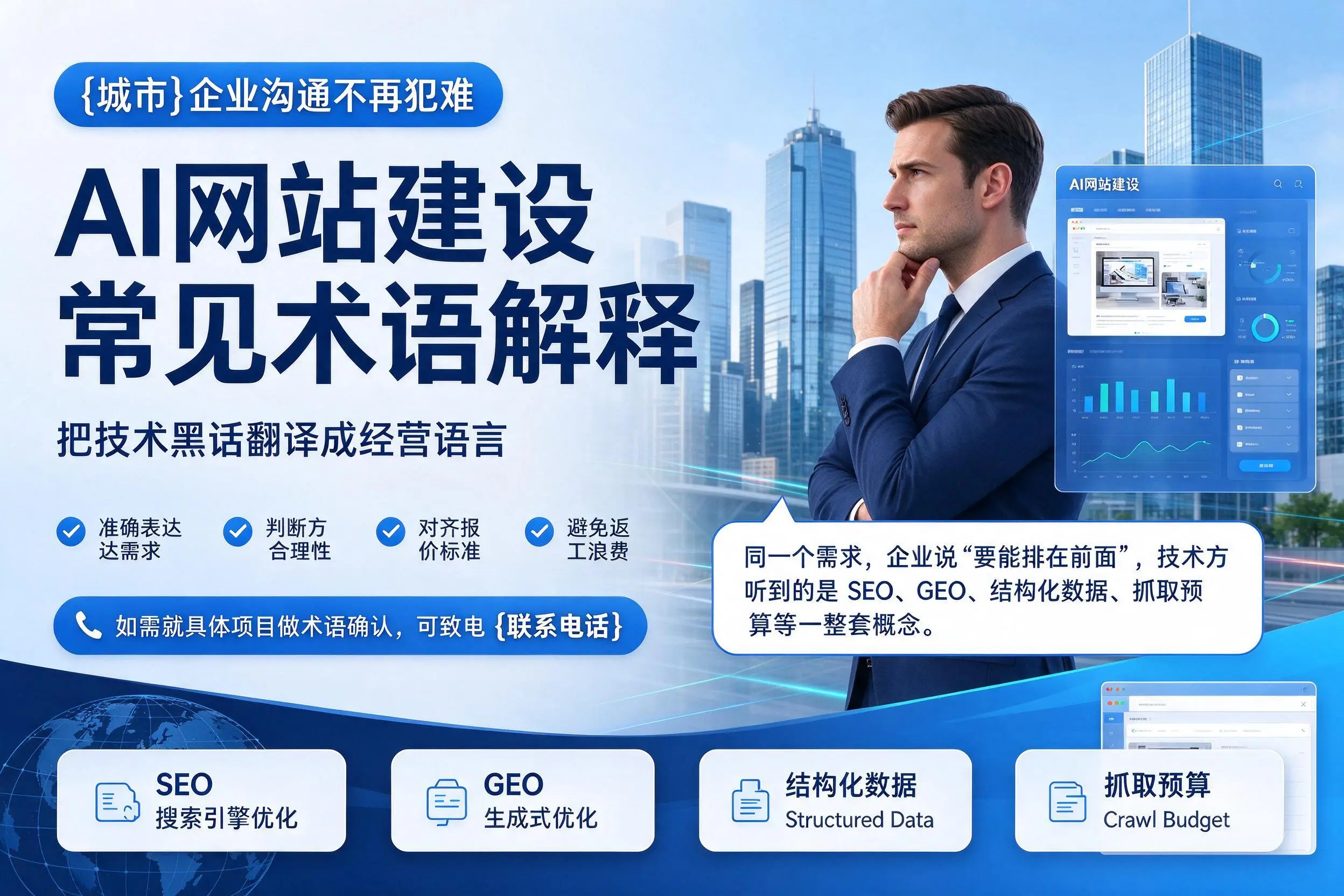 AI网站建设常见术语解释，江门企业沟通不再犯难