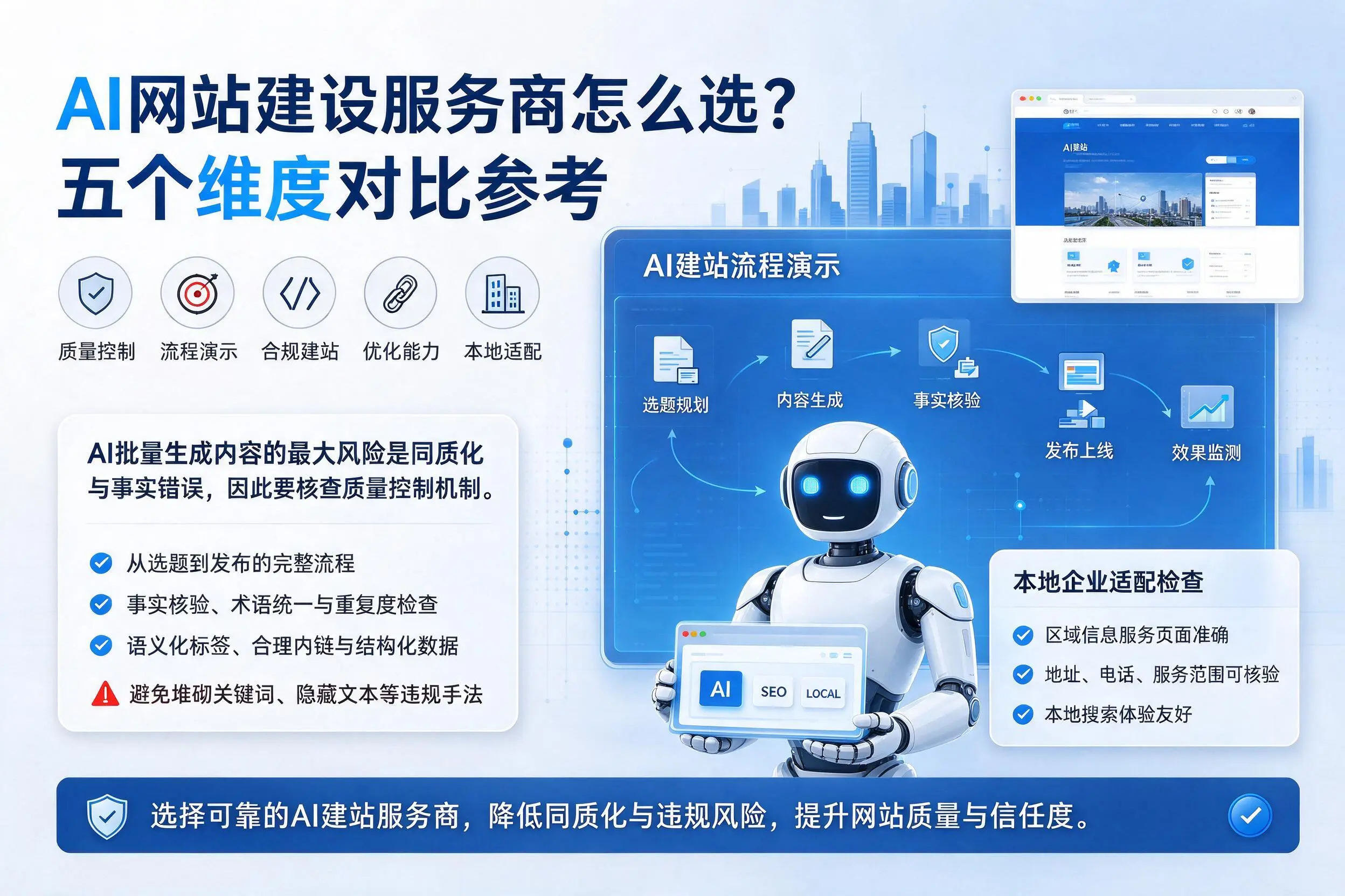 江门AI网站建设服务商怎么选?五个维度对比参考