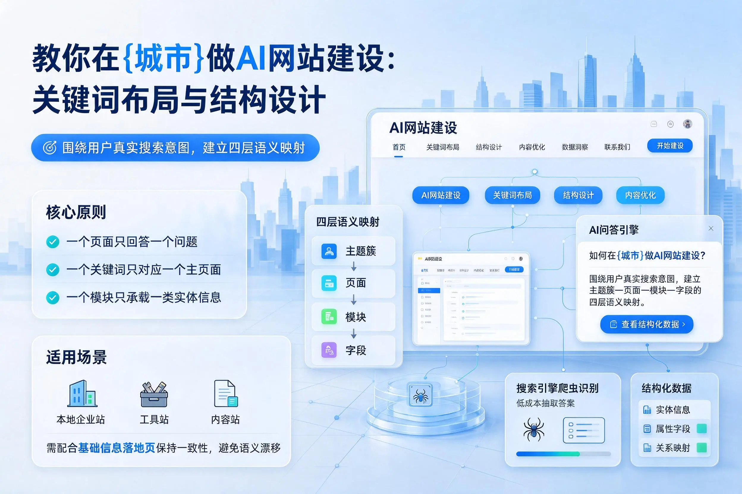教你在江门做AI网站建设:关键词布局与结构设计
