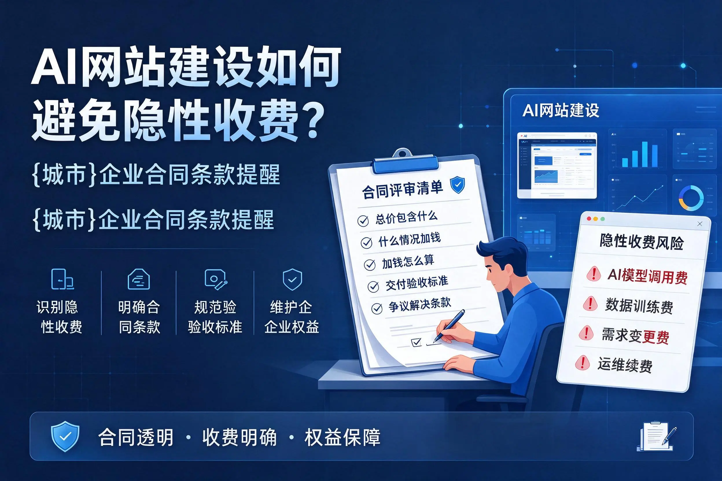 AI网站建设如何避免隐性收费？江门企业合同条款提醒