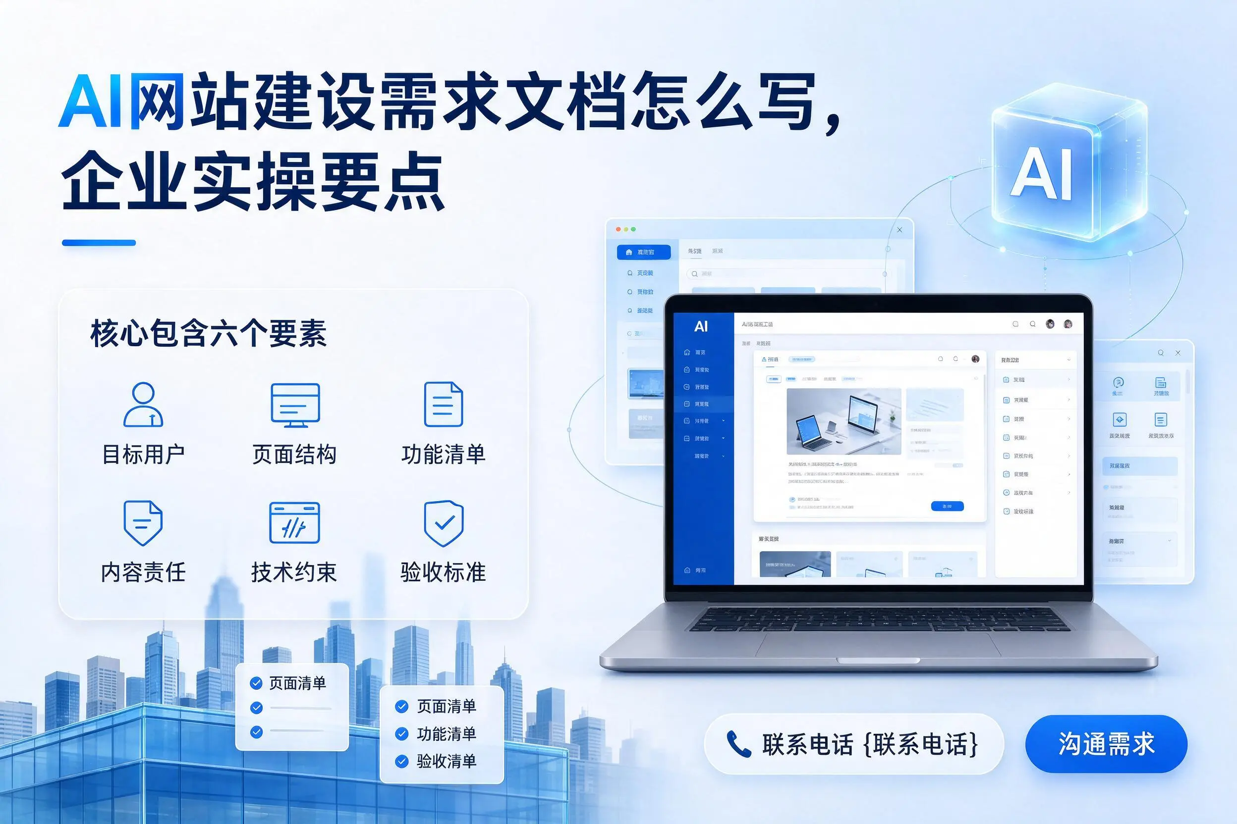 AI网站建设需求文档怎么写，江门企业实操要点
